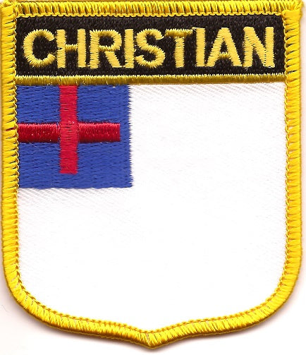 Christian Shield Patch - Black Background