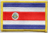 Costa Rica Flag Patch - Rectangle
