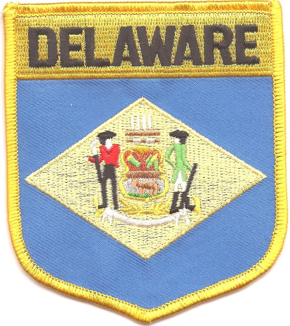 Delaware Flag Patch - Shield