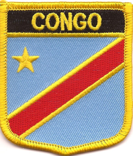 Democratic Republic of Congo Flag Patch - Shield