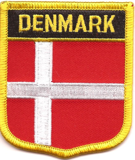 Denmark Flag Patch - Shield