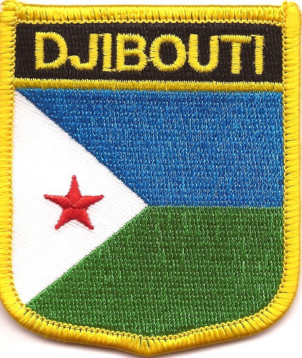 Djibouti Flag Patch - Shield