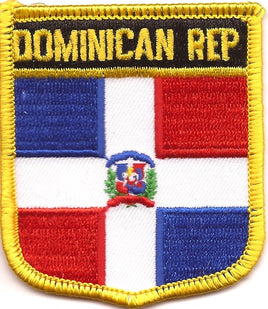 Dominican Republic Flag Patch - Shield