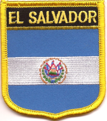 El Salvador Flag Patch - Shield