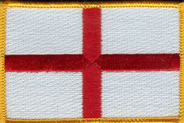 England St. Georges Cross Flag Patch - Rectangle
