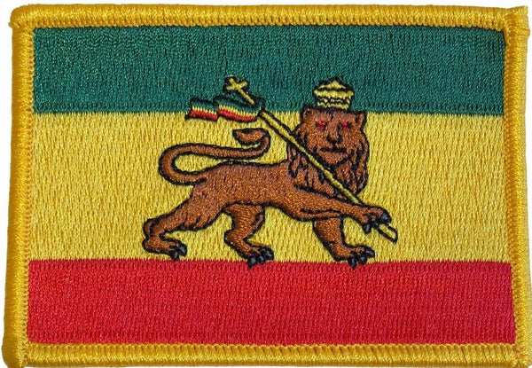 Ethiopia with Lion Flag Patch - Rectangle