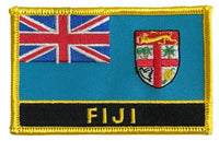 Fiji Flag Patch - Rectangle With Name