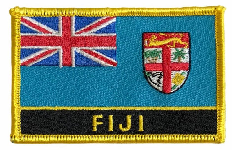 Fiji Flag Patch - Rectangle With Name