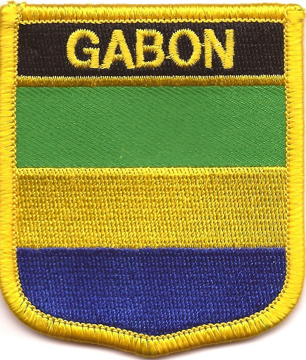 Gabon Flag Patch - Shield