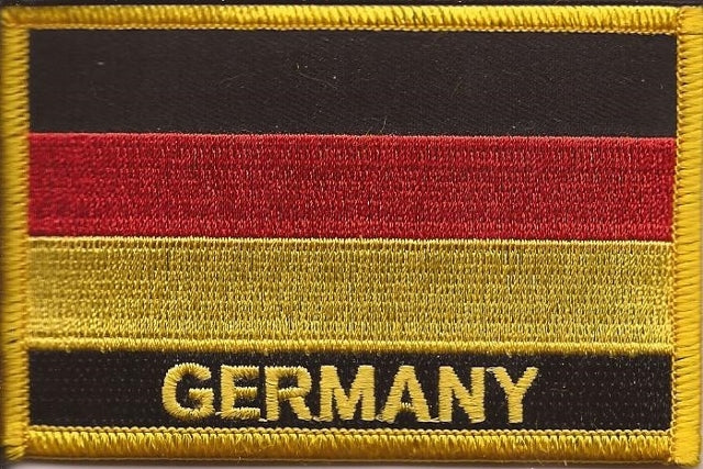 Germany Flag Patch - Rectangle With Name