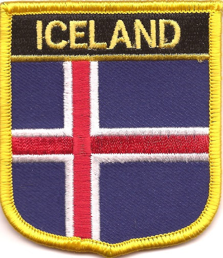 Iceland Flag Patch - Shield
