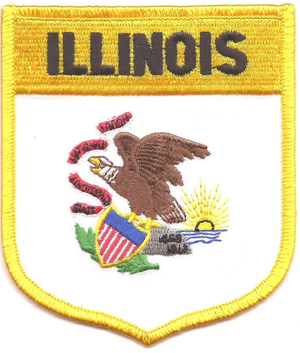 Illinois Flag Patch - Shield