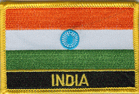 India Flag Patch - Rectangle With Name