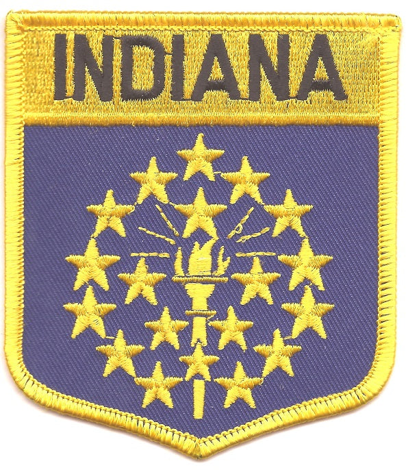 Indiana Flag Patch - Shield 
