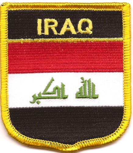 Iraq Flag Patch - Shield