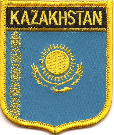 Kazakhstan Flag Patch - Shield
