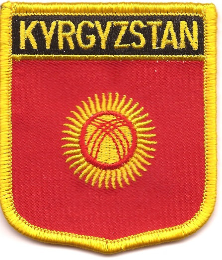 Krygyzstan Flag Patch - Shield