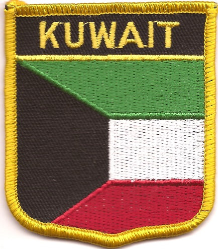 Kuwait Flag Patch - Shield