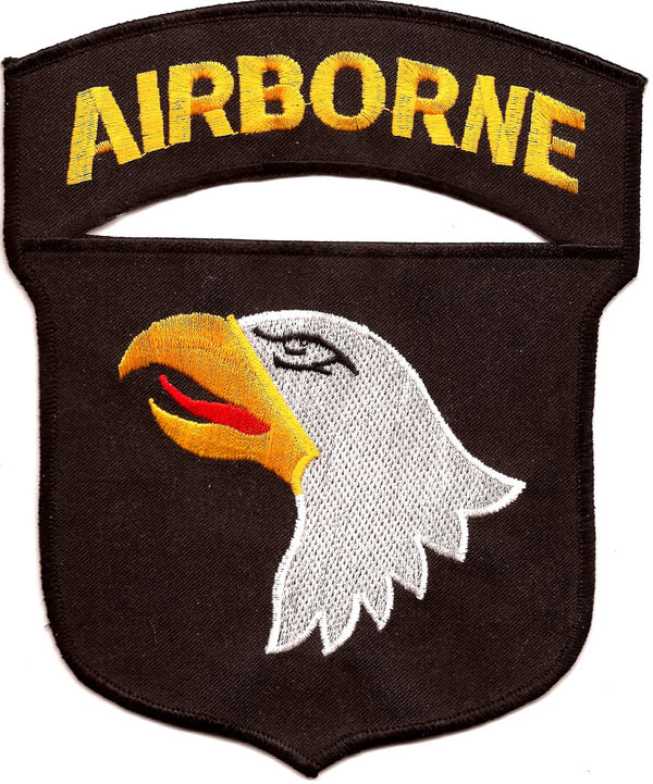 Large Airborne Patch - Black with Eagle