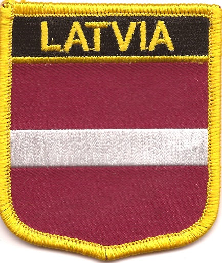 Latvia Flag Patch - Shield