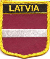 Latvia Flag Patch - Shield