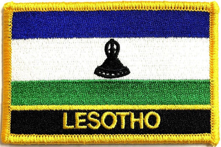 Lesotho Flag Patch - Rectangle with Name