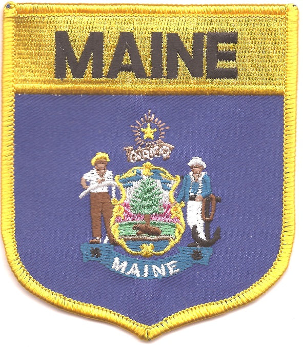 Maine Flag Patch - Shield