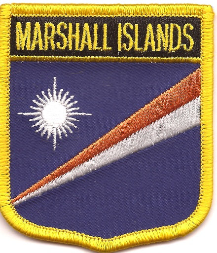 Marshall Island Flag Patch - Shield