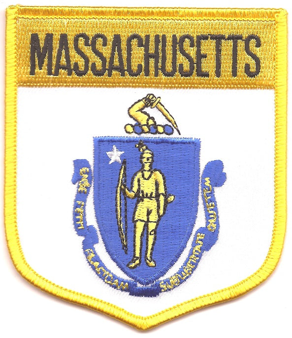 Massachusetts Flag Patch - Shield