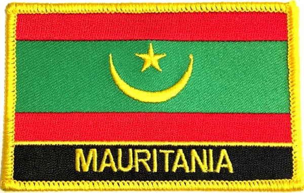Mauritania Flag Patch - Rectangle with Name