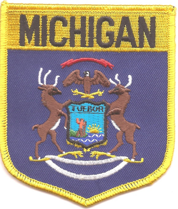Michigan Flag Patch - Shield