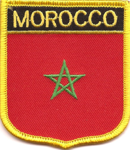Morocco Flag Patch - Shield