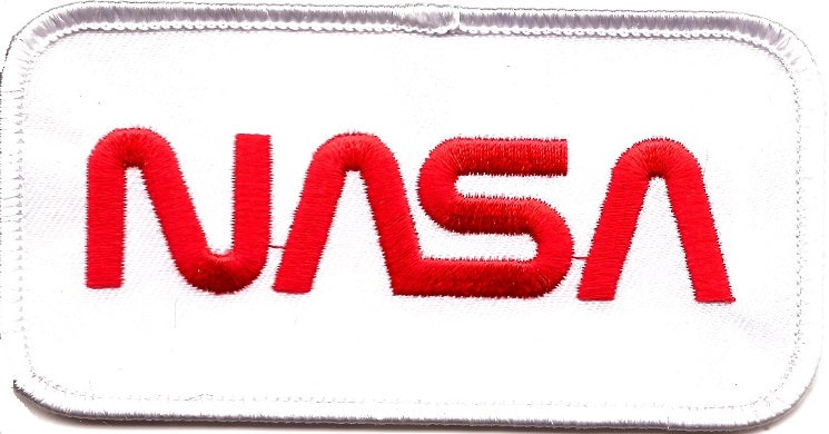 NASA White & Red Flag with White Border | Flag Patch Shop