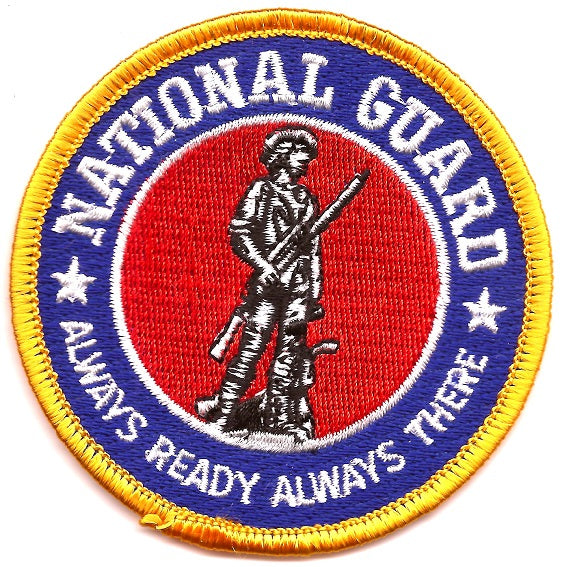 National Guard Patch - Round Gold Border
