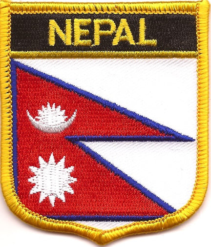 Nepal Flag Patch - Shield