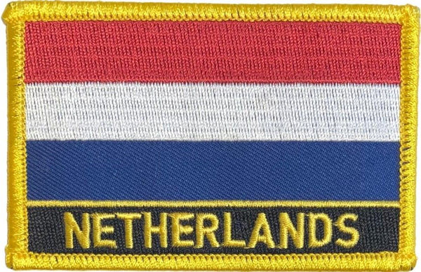 Netherlands ( Holland ) Flag Patch - Rectangle With Name
