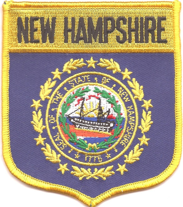 New Hampshire Flag Patch - Shield