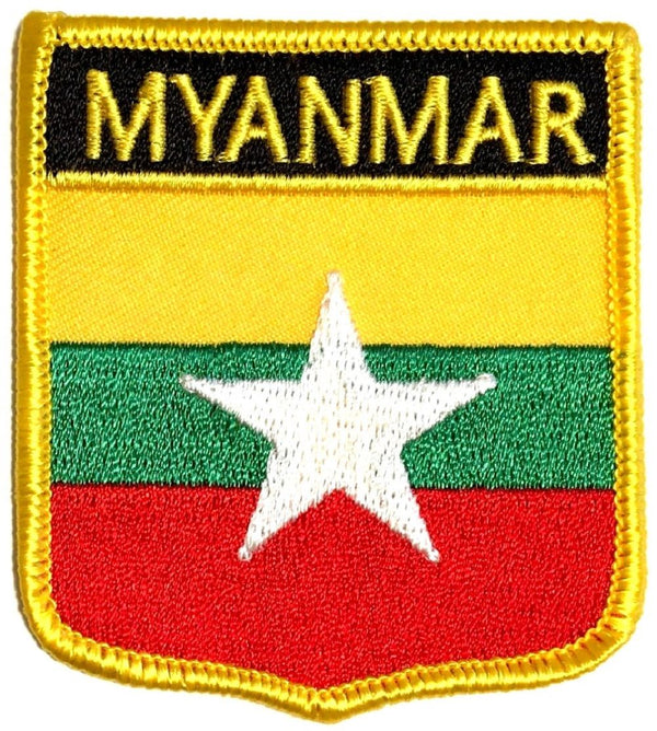 Myanmar Flag Patch - Shield