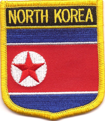 North Korea Flag Patch - Shield