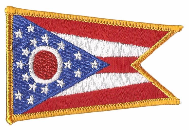 Ohio Flag Patch - Rectangle