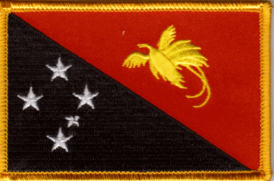 Papua New Guinea Flag Patch - Rectangle