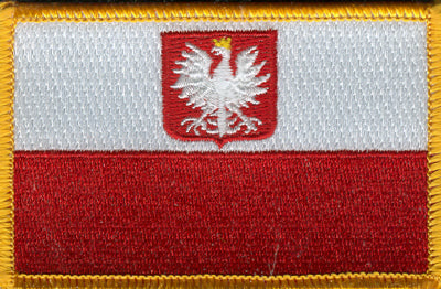Poland With Eagle Flag Patch - Rectangle