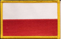 Poland Without Eagle Flag Patch - Rectangle