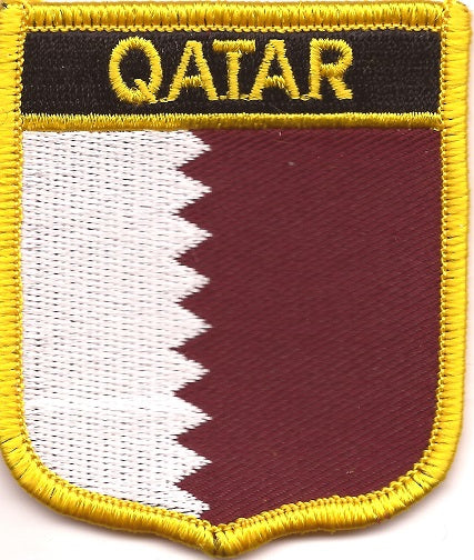 Qatar Flag Patch - Shield