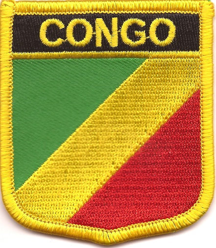 Republic of Congo Flag Patch - Shield