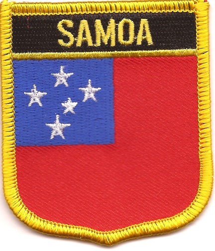 Western Samoa Flag Patch - Shield