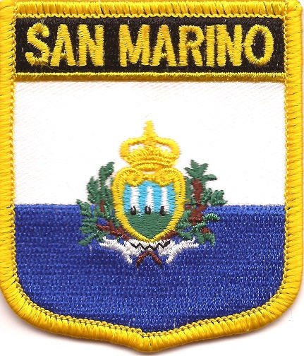 San Marino Flag Patch - Shield