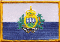 San Marino Flag Patch - Rectangle