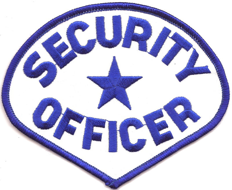 Security Officer Patch Blue on White background