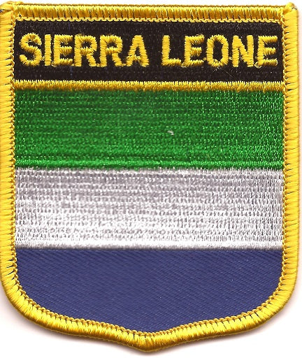 Sierre Leone Flag Patch - Shield